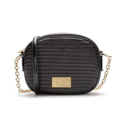 Bolso Bandolera Marrón Trenzado