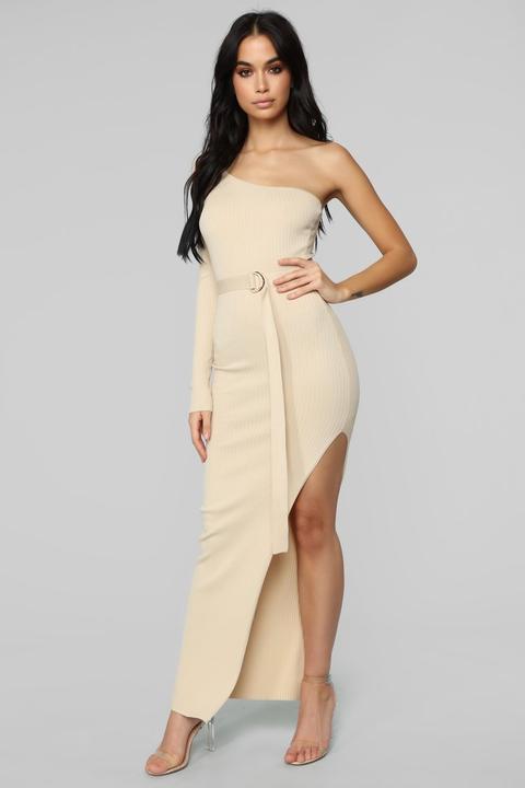 one shoulder sweater dress