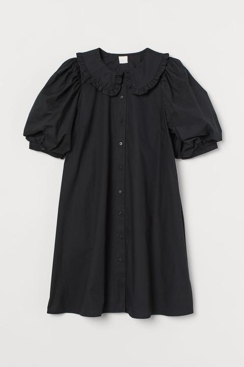 Robe Avec Col - Noir