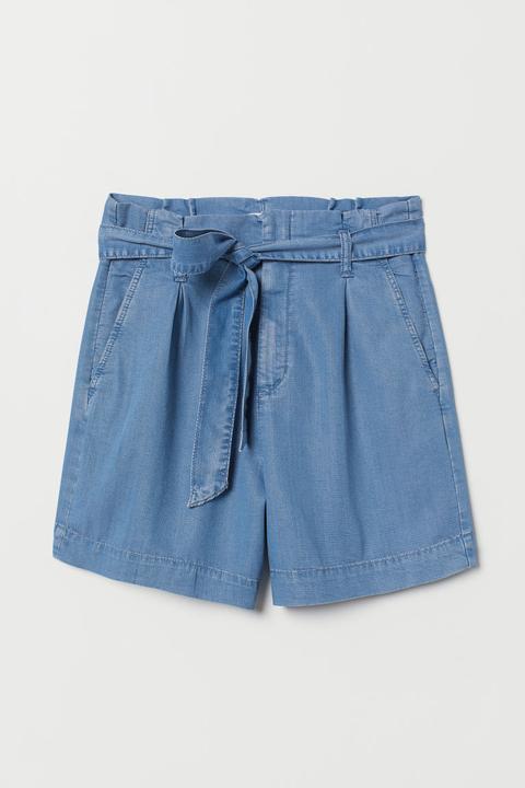 H & M - Shorts Vita A Sacchetto - Blu