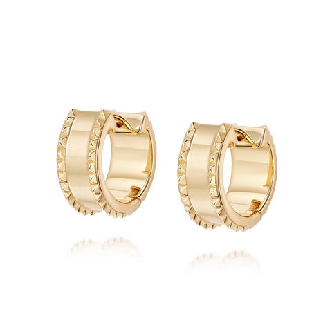 Vivienne Huggie Hoop Earrings 18ct Gold Plate