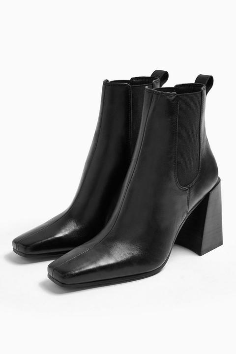 Harbour Leather Black Chelsea Boots