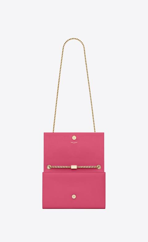 Mittlere Kate Tasche Aus Pinkfarbenem Leder Mit Quaste