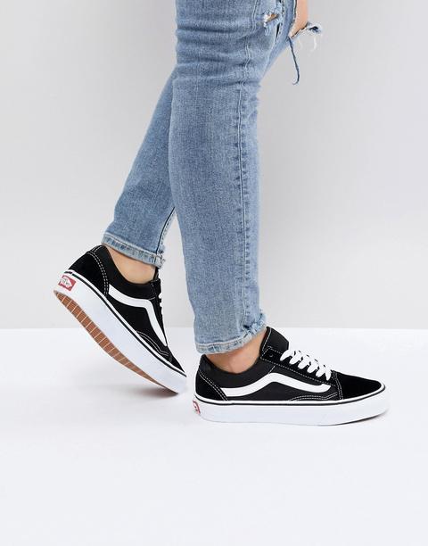 Vans Classic Old Skool Trainers In Black And White