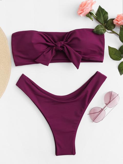 Bikini Con Fascia Anteriore A Nodo