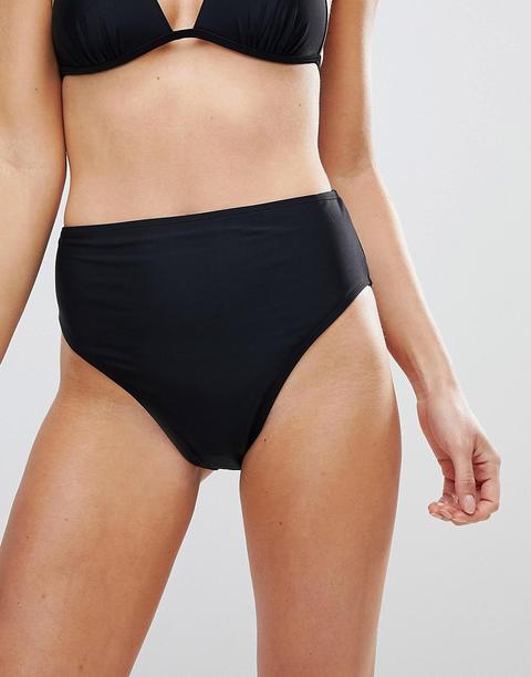 New Look - Slip Bikini Basic Sgambato Vita Alta - Nero