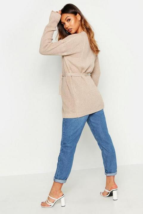 beige midi cardigan