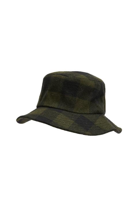 Gorro Bucket Cuadros Verdes