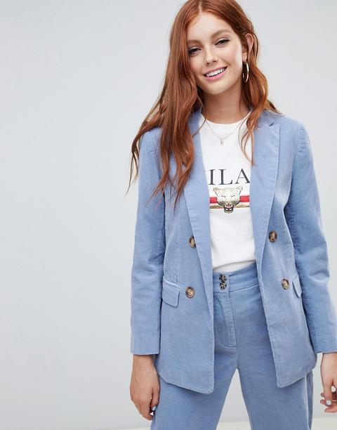 New Look - Blazer In Velluto A Coste In 