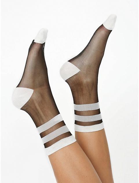 Sheer Patterned Sock