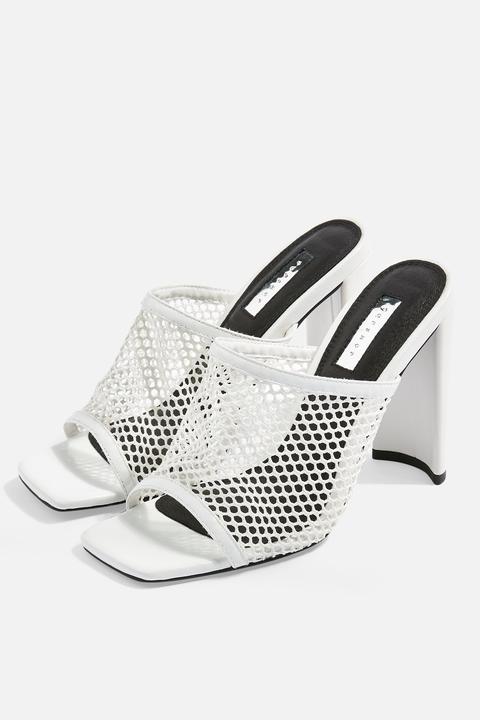 Womens Ryder Mesh Mule Sandals - White, White