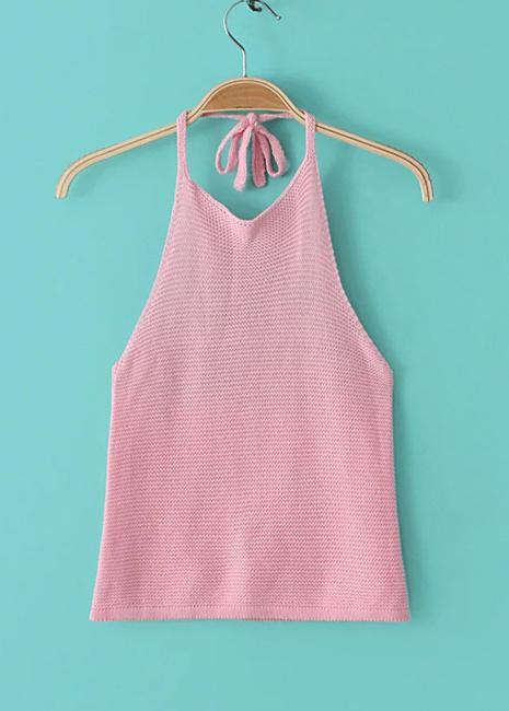 Knitted Halter Top