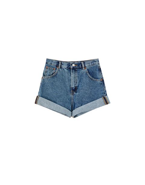 Short Jean Avec Revers