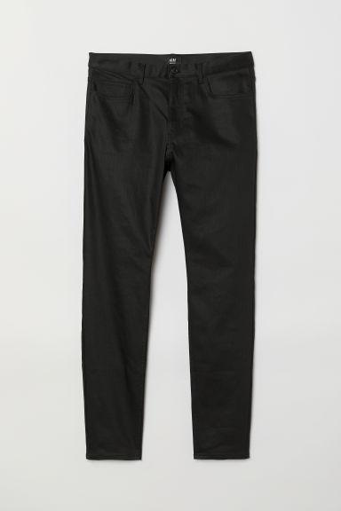 H & M - Coated Skinny Jeans - Negro