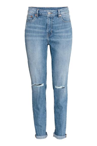 Boyfriend Slim Low Jeans - Azul