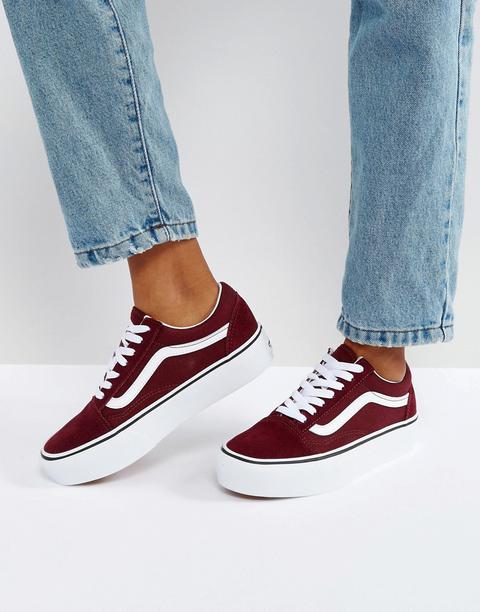 Zapatillas De Deporte Burdeos Con Plataforma Old Skool De Vans