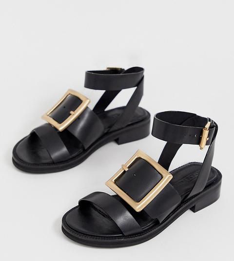 asos black flat sandals