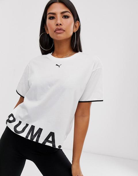 Puma - Chase - T-shirt Bianca - Bianco