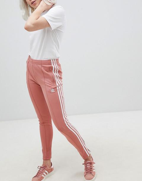 Adidas Originals - Pantaloni A Sigaretta Rosa - Rosa