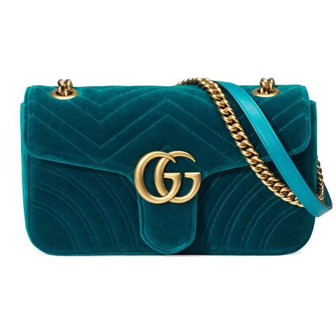 Gg Marmont Velvet Shoulder Bag