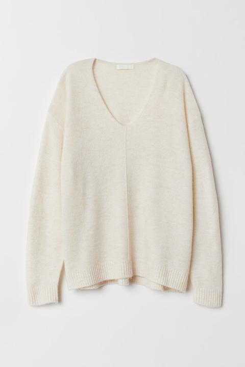 Feinstrickpullover - White - Damen