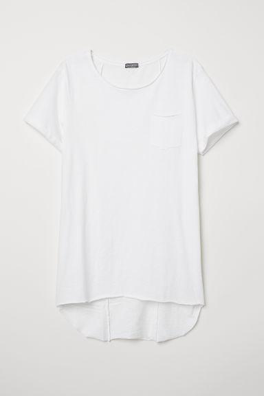 H & M - T-shirt Lunga - Bianco