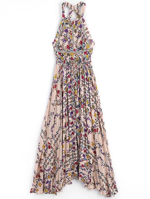 Vestito Maxi Da Taglio In Fiocco Di Fiori Floral