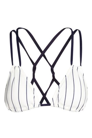 H & M - Top Bikini Triangolare - Bianco