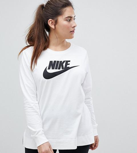 Nike Plus - Maglia A Maniche Lunghe Bianca - Bianco