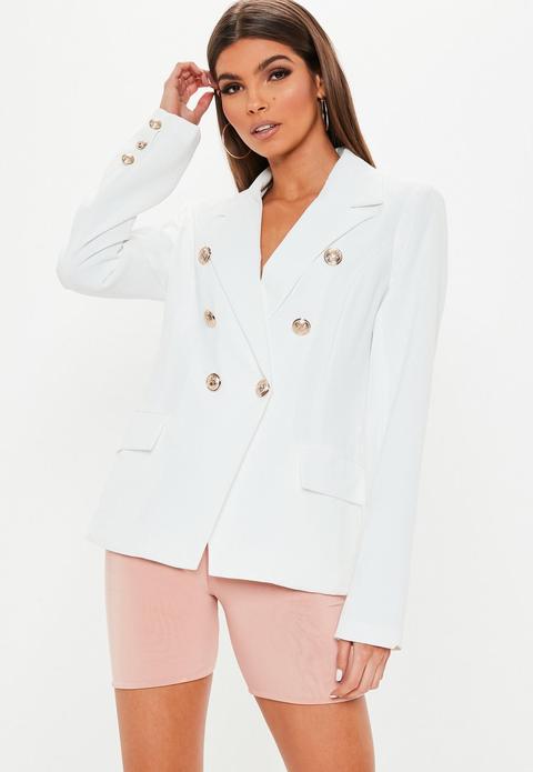 White Military Blazer