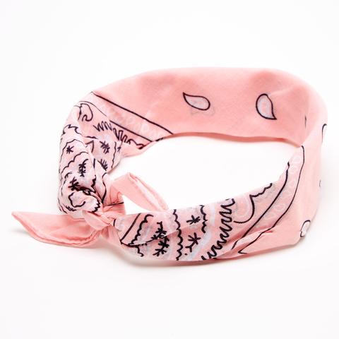 Claire's Paisley Bandana Headwrap - Light Pink Bracelet