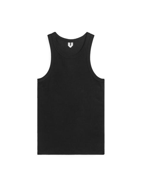 Rib Racer Tank Top - Black