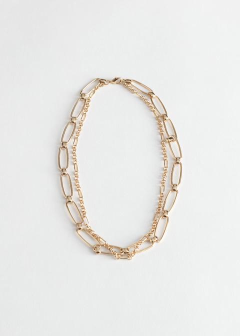 Duo Chunky Chain Necklace - Gold