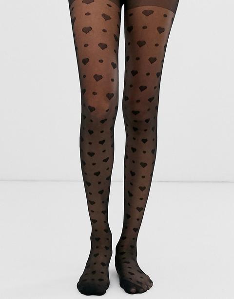 heart pattern tights