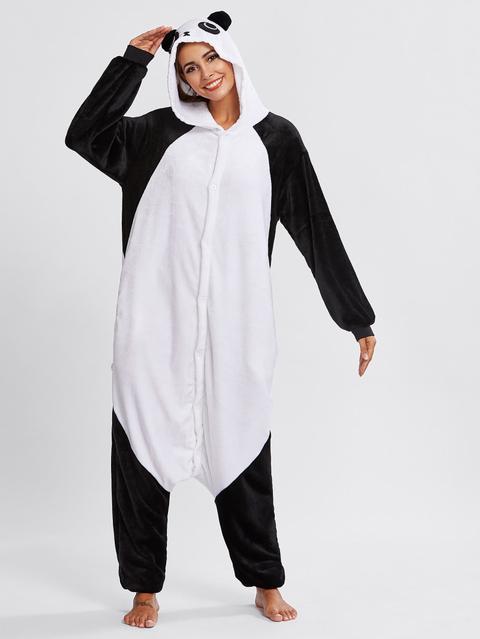 Drop Crotch Panda Pj Jumpsuit