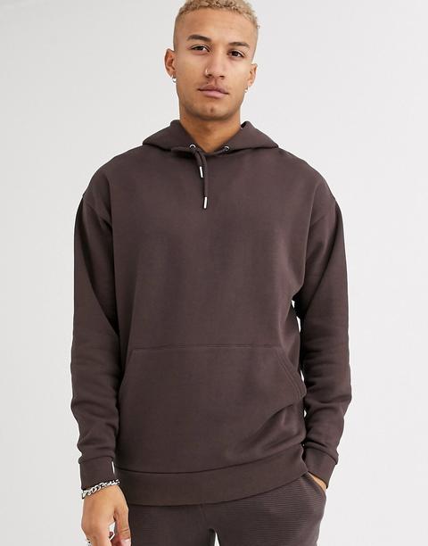 Asos Design - Hoodie Oversize - Marron Foncé