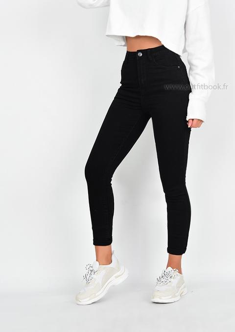 Jean Skinny Taille Haute Noir