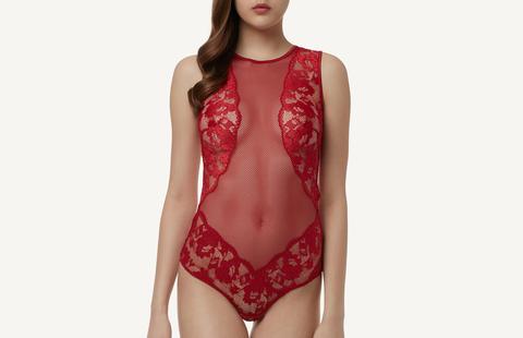 Body In Pizzo E Retina Sensual Christmas