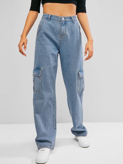 wide leg cargo jeans