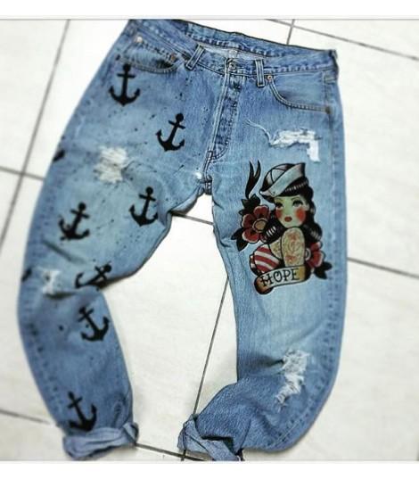 Levis 501 Anchor Pinup Vintage