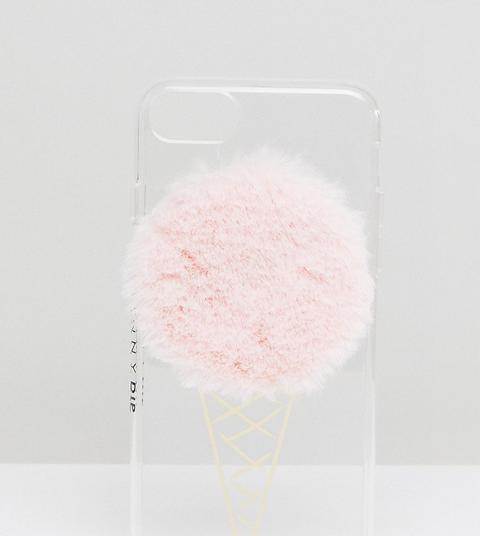 Skinnydip - Custodia Per Iphone 6/7/8/s Con Gelato E Pelliccia Sintetica - Multicolore