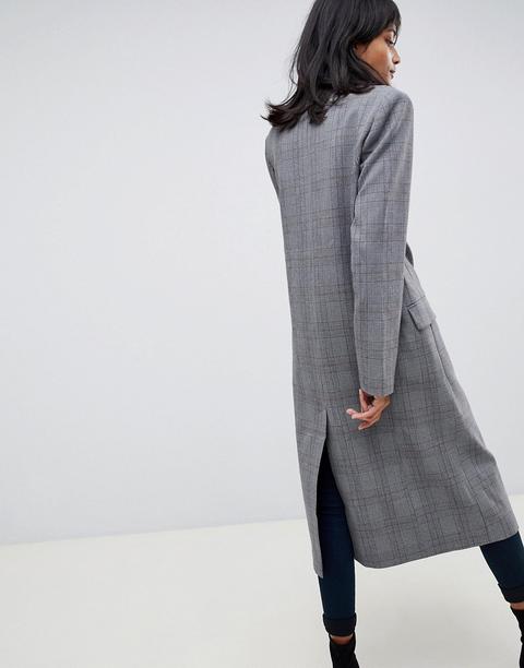 maxi check coat