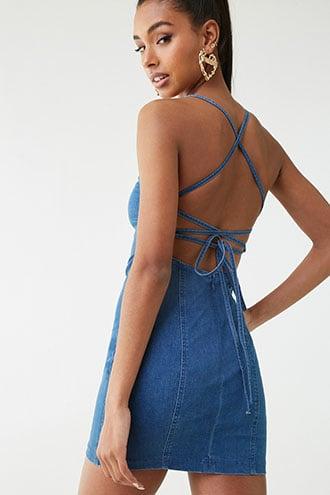 forever 21 lace up dress