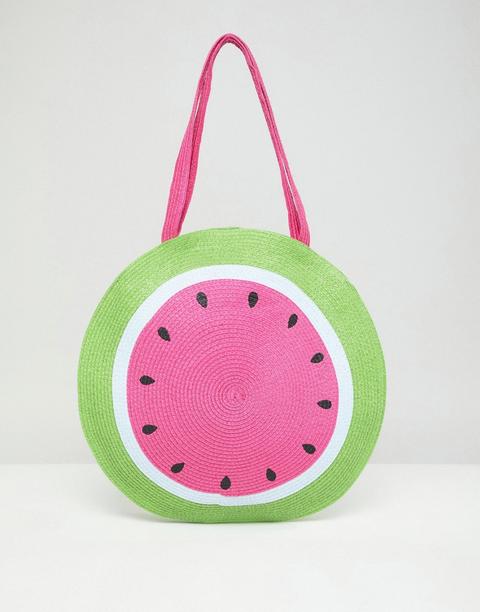 Bolso Shopper Circular Con Estampado De Sandía De Asos Design