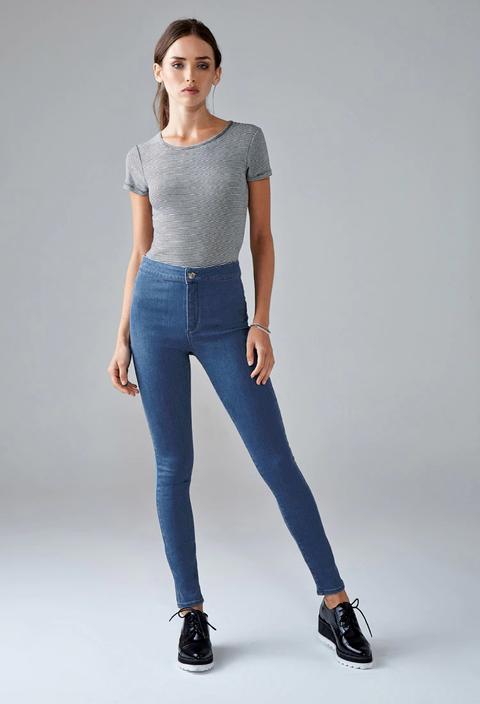 Jeans Super Skinny A Vita Alta