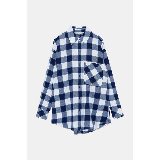 oversized plaid shirt zara