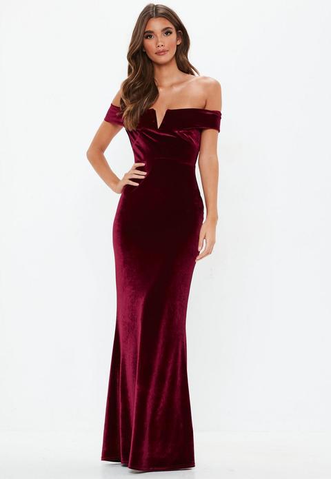 velvet burgundy maxi dress