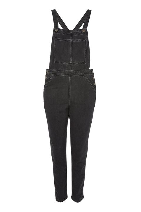 Moto Washed Black Dungarees