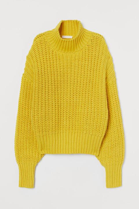 Chunky-knit Jumper - Yellow