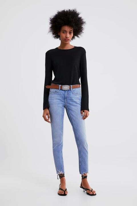 Jeans Z1975 Skinny Con Orlo Sfilacciato